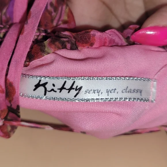 Elegant Pink Floral Maxi Dress Size # S - Picture 8 of 14